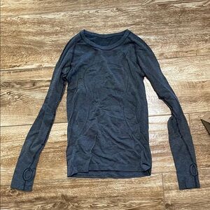lululemon athletica Long Sleeve Top - Black & Grey stripe